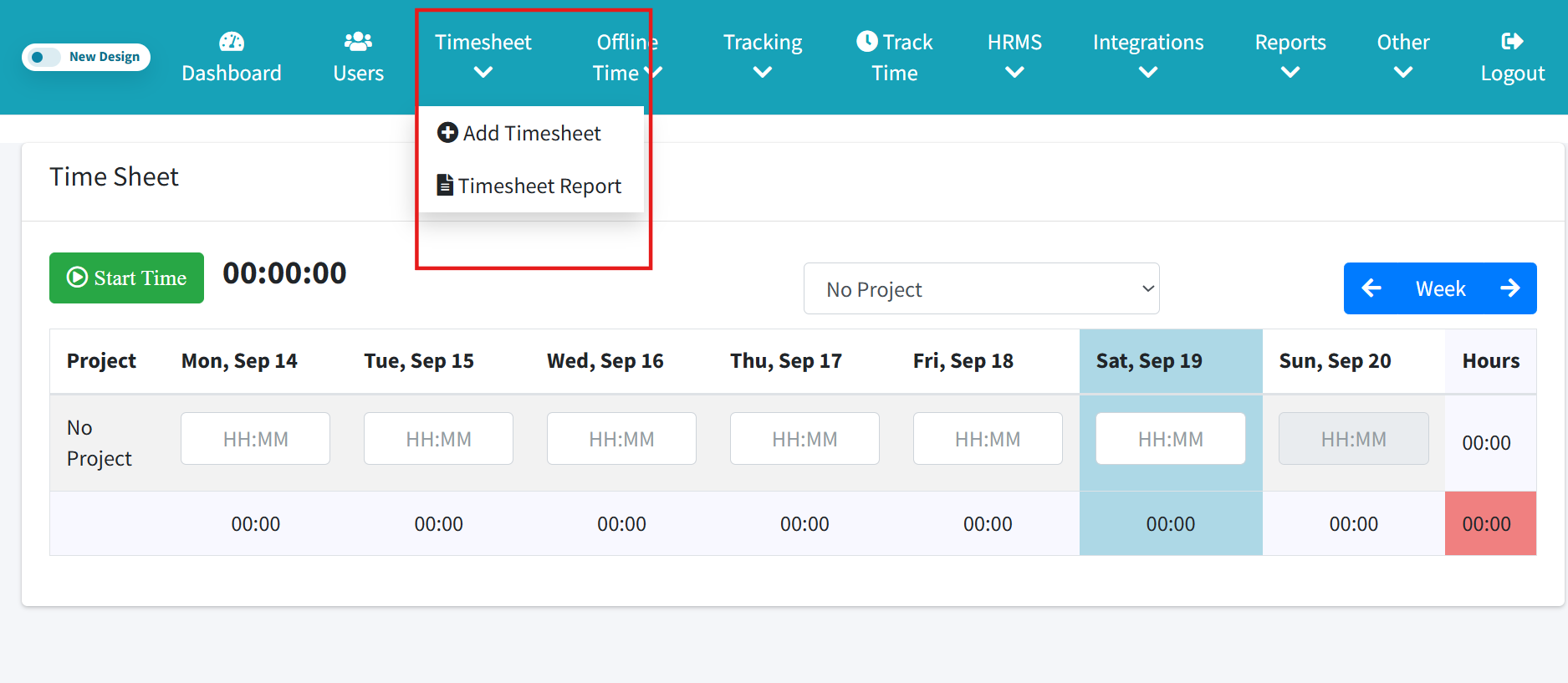 Timesheet Guide screenshot